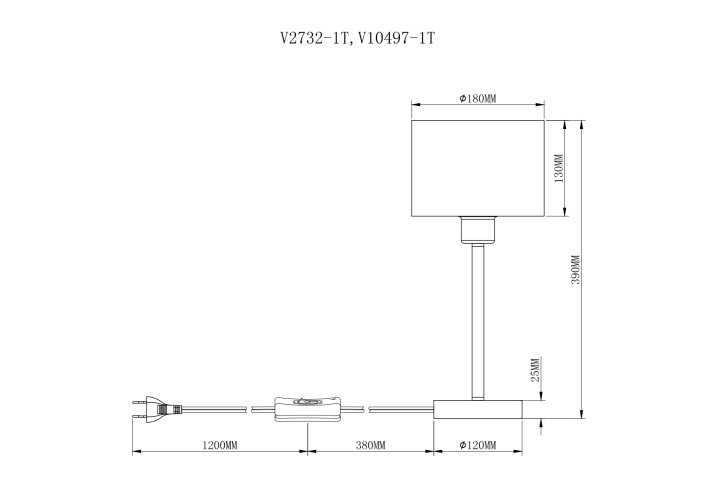 Лампа настольная Moderli V10497-1T Room