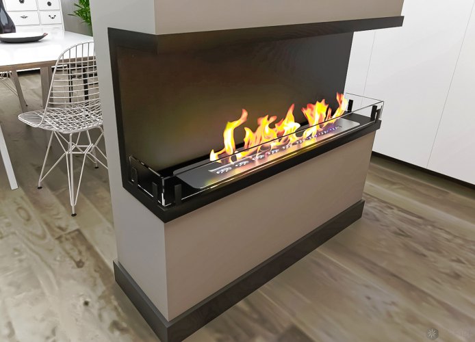 Биокамин Contour торцевой 1100 (Estetic Flame)