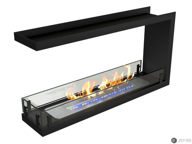 Биокамин Contour торцевой сквозной 900 (Estetic Flame)
