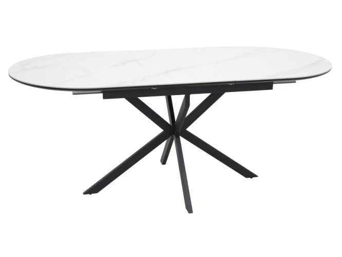 Стол обеденный Signal GASTON Ceramic 140 (белый/черный)