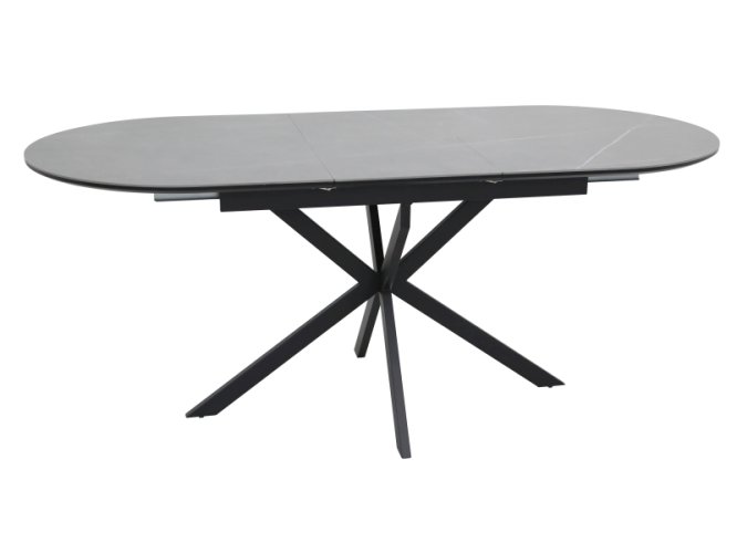 Стол обеденный Signal GASTON Ceramic 140 (серый/черный)