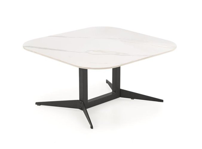 Стол журнальный Halmar BORNA (белый мрамор/черный)