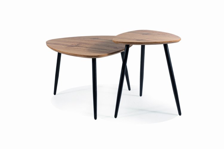 Комплект Signal TWIN (2 стола журнальных) дуб артизан/черный