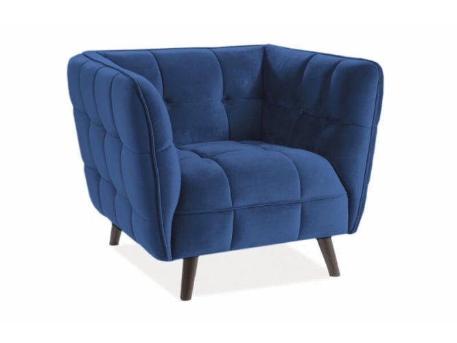 Кресло Signal CASTELLO 1 Velvet Bluvel 86 (темно-синий)