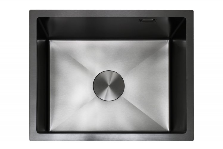 Кухонная мойка из нержавейки BLANTEK LS-5444B Nano black