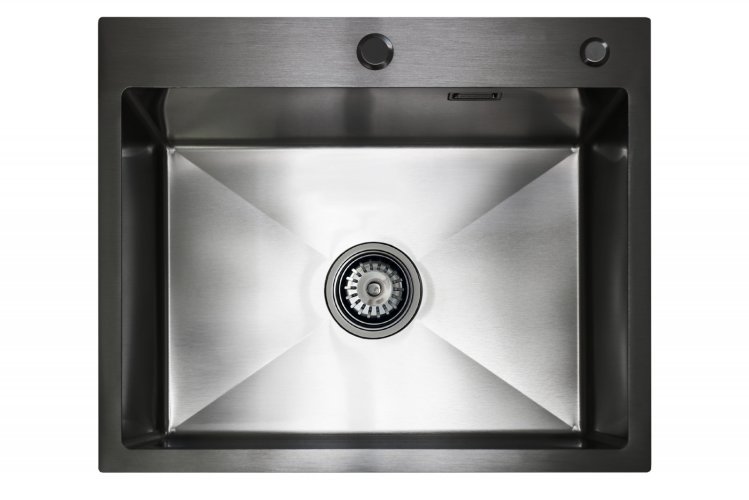 Кухонная мойка из нержавейки BLANTEK LS-5848B Nano black