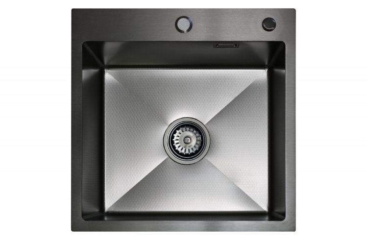 Кухонная мойка из нержавейки BLANTEK FS-5050HN Honeycomb Nano black ECO