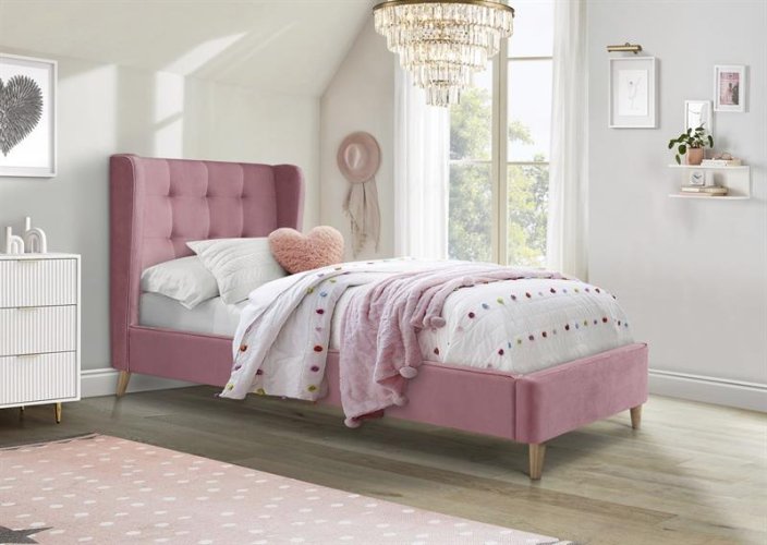 Кровать Halmar ESTELLA (розовый) 90/200