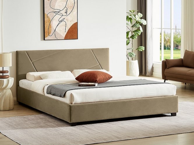 Кровать Signal COLUMBIA Velvet Bluvel 28 (бежевый) 140/200