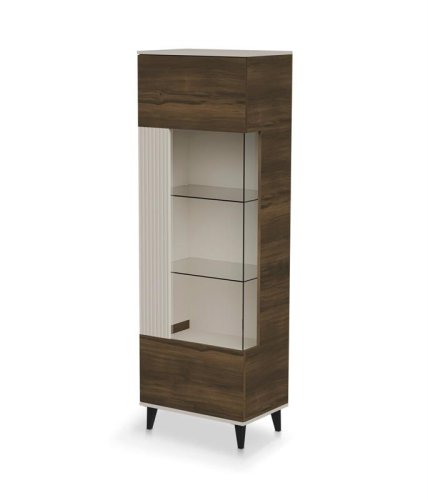 Витрина Halmar RANDOM 2 W-1 (кашемир/орех/черный)