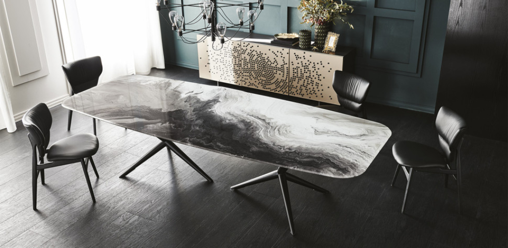 Стол в столовую Cattelan italia Atlantis Crystalart