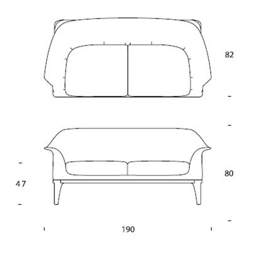 Диван Tiffany Tonin Casa Modern Italy 190 x 82 x 80h nc64473