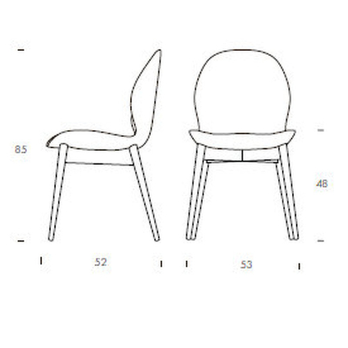 Стул Sorrento Esprit Tonin Casa Modern 53 x 52 x 85h nc65054
