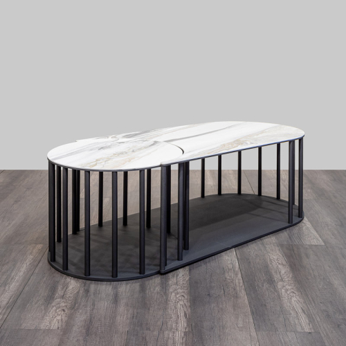 Журнальный столик Sinergy (комплект из 2) Tonin Casa Modern 112 x 60 x 42h x ø55 nc75484