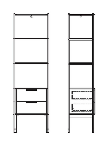 Витрина Mod Interiors Benissa 59 x 45 x 200h nc93858