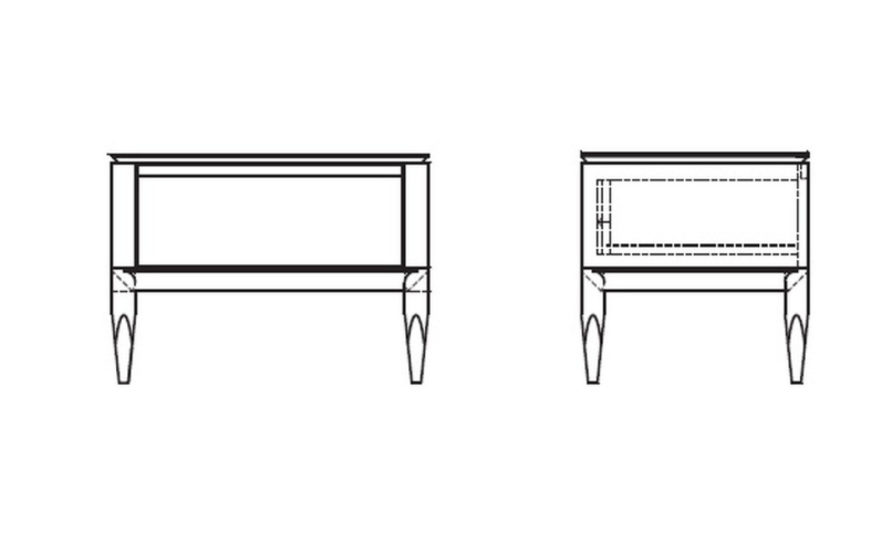 Прикроватная тумбочка Mod Interiors Paterna 55 x 39,5 x 40h nc67300