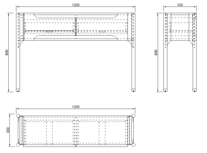 77IP-GD007-KONS/1 Консоль Гримальди (Grimaldi) светлая 120*33*80см