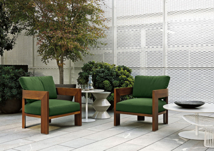 Кресло Minotti Warhol Iroko Outdoor