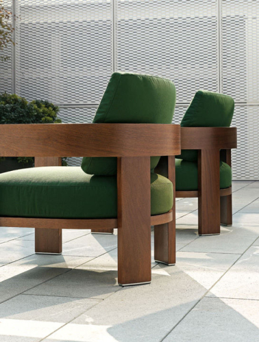 Кресло Minotti Warhol Iroko Outdoor