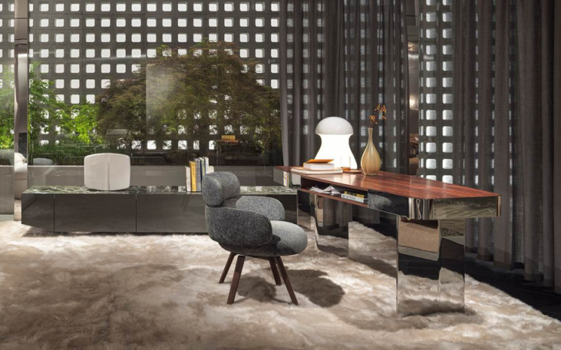 Стол в столовую Minotti Diagramma Writing Desk