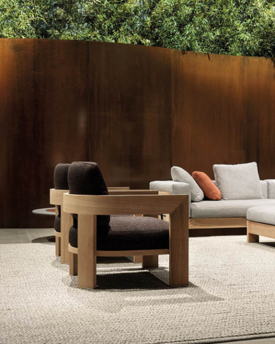 Кресло Minotti Warhol Iroko Nature
