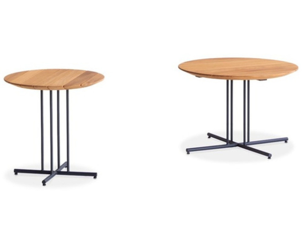 Журнальный стол Potocco Graphic 955/TBC-40-OUT-955/TBC-60-OUT- 955/TBC-80-OUT Iroko wood top