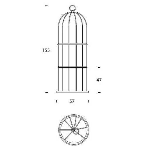 Стеллаж Tweet Tonin Casa Modern 155h x ø57 nc57101