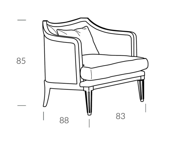 Кресло Gaia Keoma Luxury 83 x 88 x 85h nc60822
