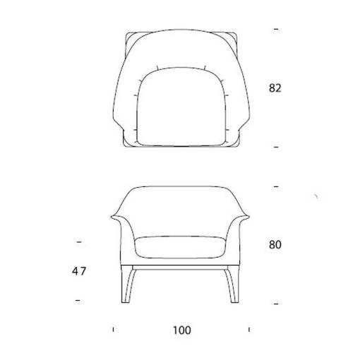 Кресло Tiffany Tonin Casa Modern 100 x 82 x 80h nc64476