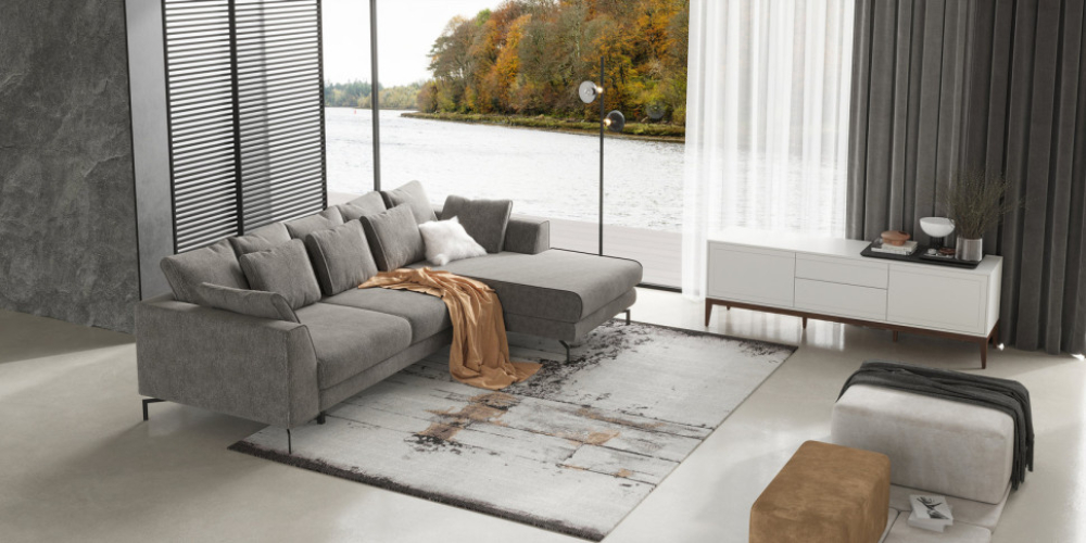 Угловой диван-кровать Boston Nice (c оттоманкой) Mod Interiors Selection 280 x 102/175 x 88h nc89417