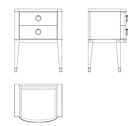 Прикроватная тумбочка MODENA, FRATELLI BARRI