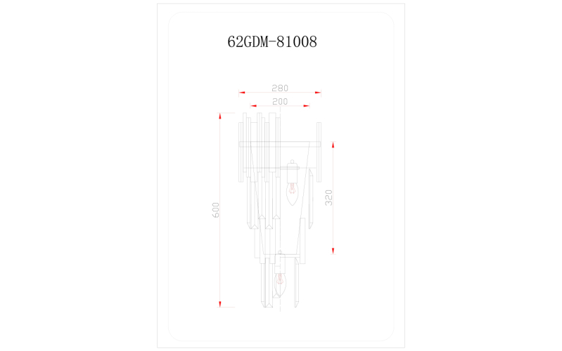 Бра с кристаллами (золото) 62GDM-81008