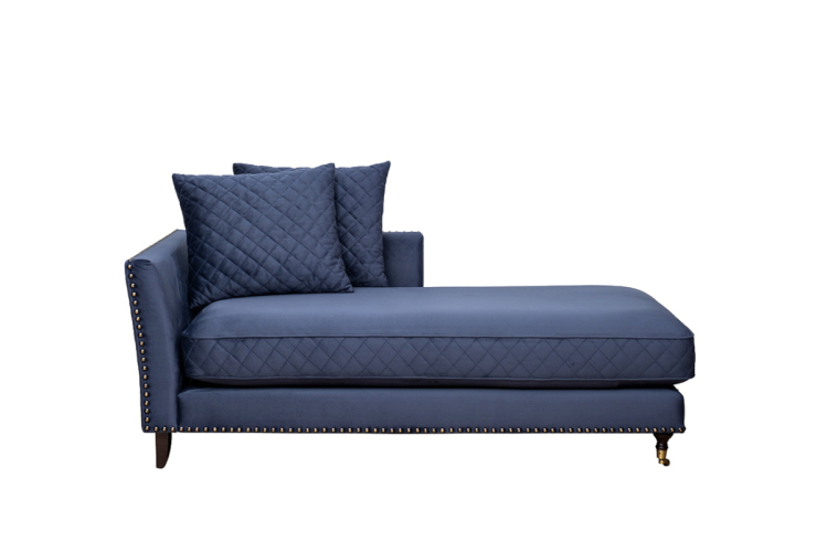 Диван-кушетка Sorrento правый велюровый темно-синий SORRENTO-COUCH-Colt034