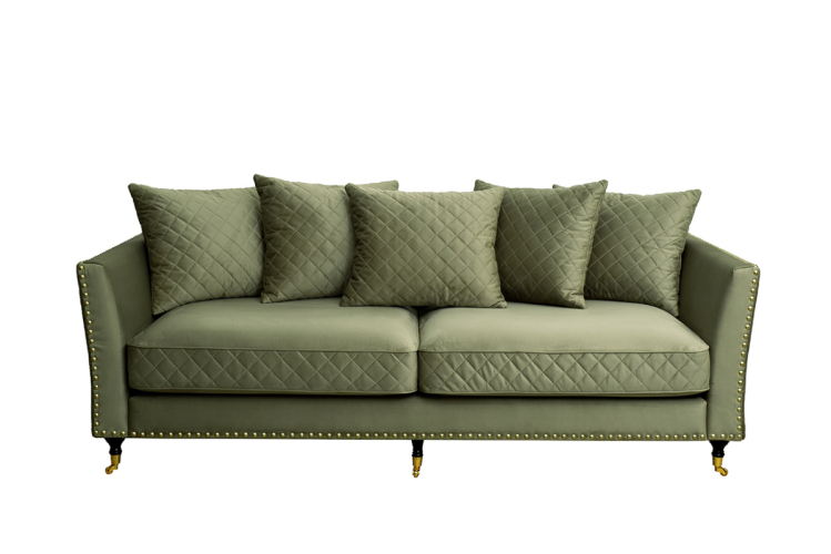 Диван Sorrento 220 трехместный велюровый оливковый SORRENTO-220-Colt1002