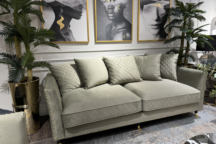 Диван Sorrento 220 трехместный велюровый оливковый SORRENTO-220-Colt1002