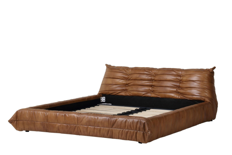 Двуспальная кровать RBD029 New Dark Ter leather