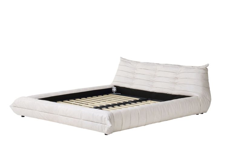 Двуспальная кровать RBD029 New Vintage Ivory leather