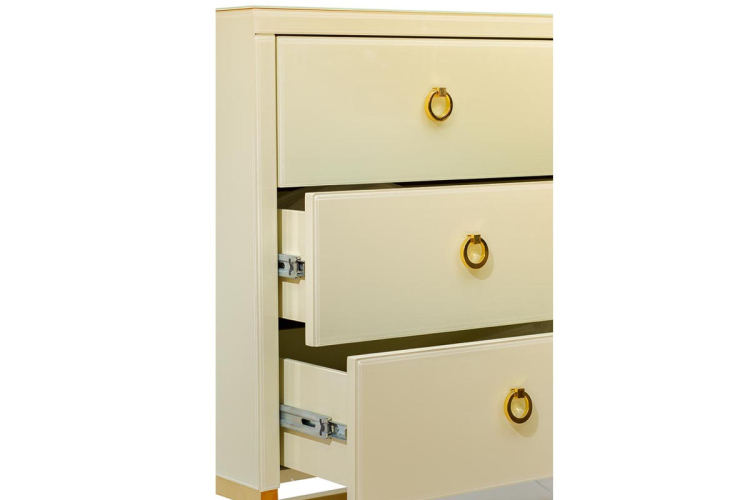 Комод со стеклянной столешницей бежевый KFG005E7