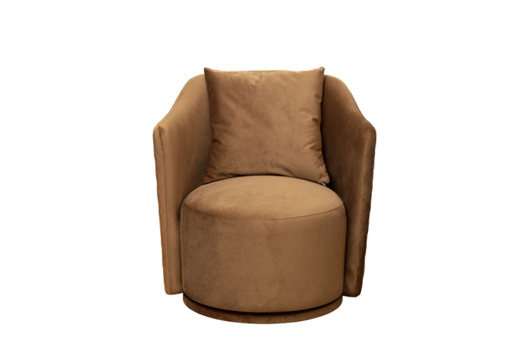 Кресло Verona Basic вращающееся велюровое коричневое VERONA BASIC-Colt004