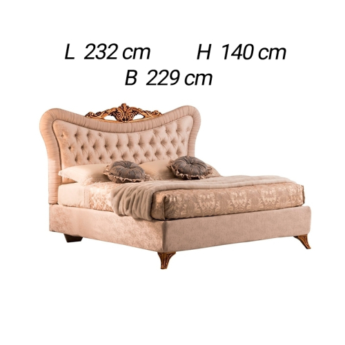 Кровать 180х200 Arredo Classic Modigliani с мягким и каркасом изголовьем