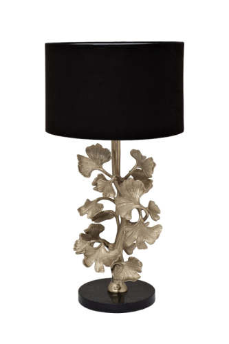 Лампа настольная Ginkgo Leaves с черный абажуром 69-22088