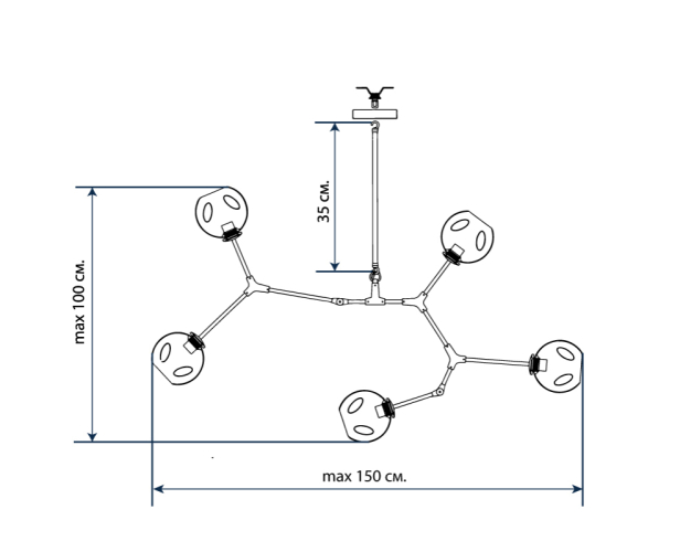 Люстра Branching Bubbles 5