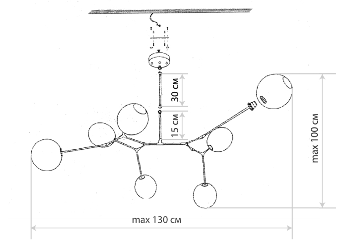 Люстра Branching Bubbles 7