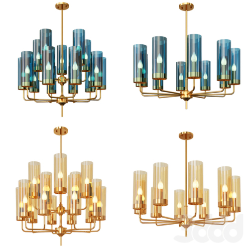 Люстра Glass Tube Chandelier 10
