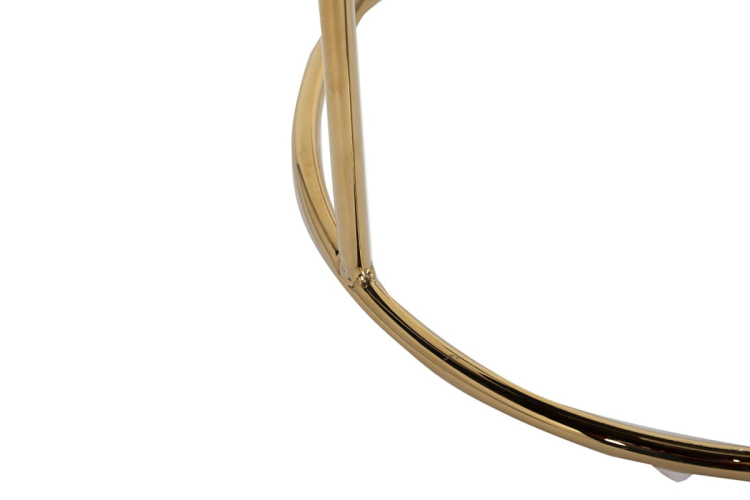 Пуф велюровый круглый черный/золото GY-BEN8178GOLD-BL