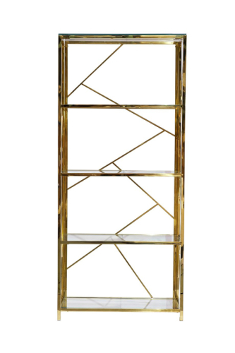 Стеллаж с прозрачным стеклом (золотой) GY-SH8711GOLD