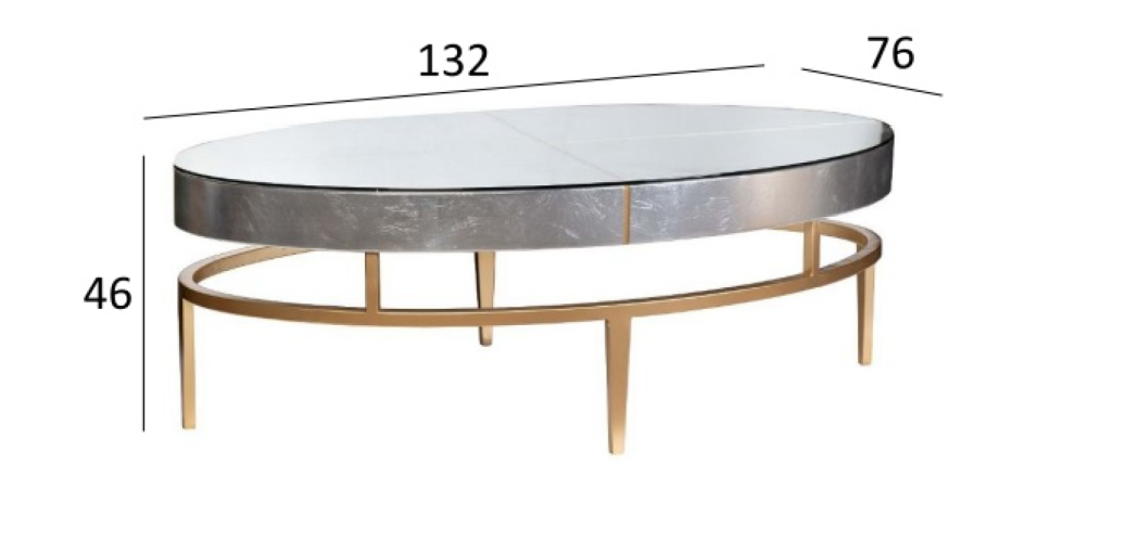Стол кофейный Futuro серебристый ART-2705-CF