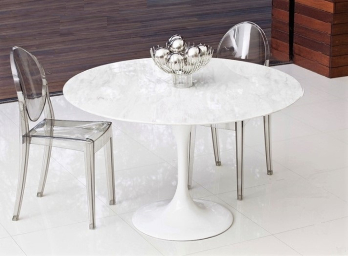 Стол обеденный белый Tulip Marble