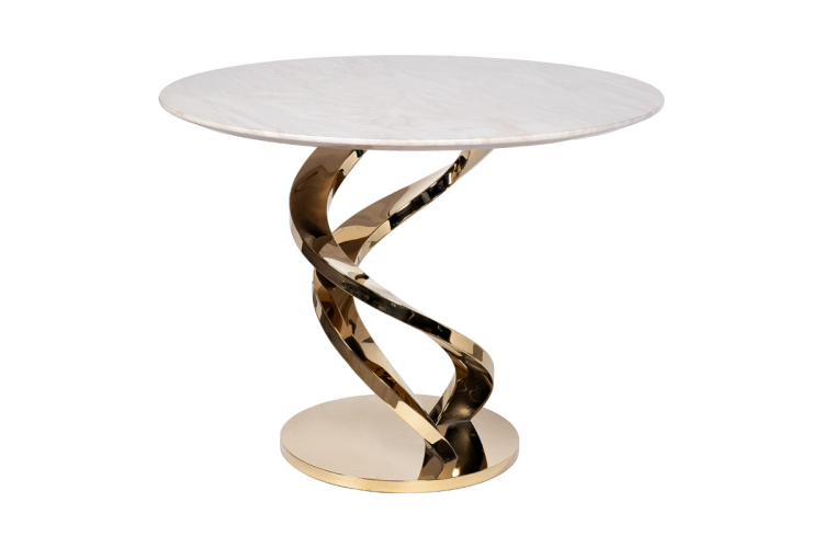 Стол обеденный Cappucino Royal белый/золото 33FS-DT10075-PG