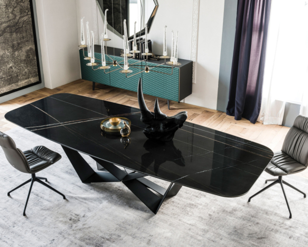 Стол обеденный Scorpio Marble Black 1800